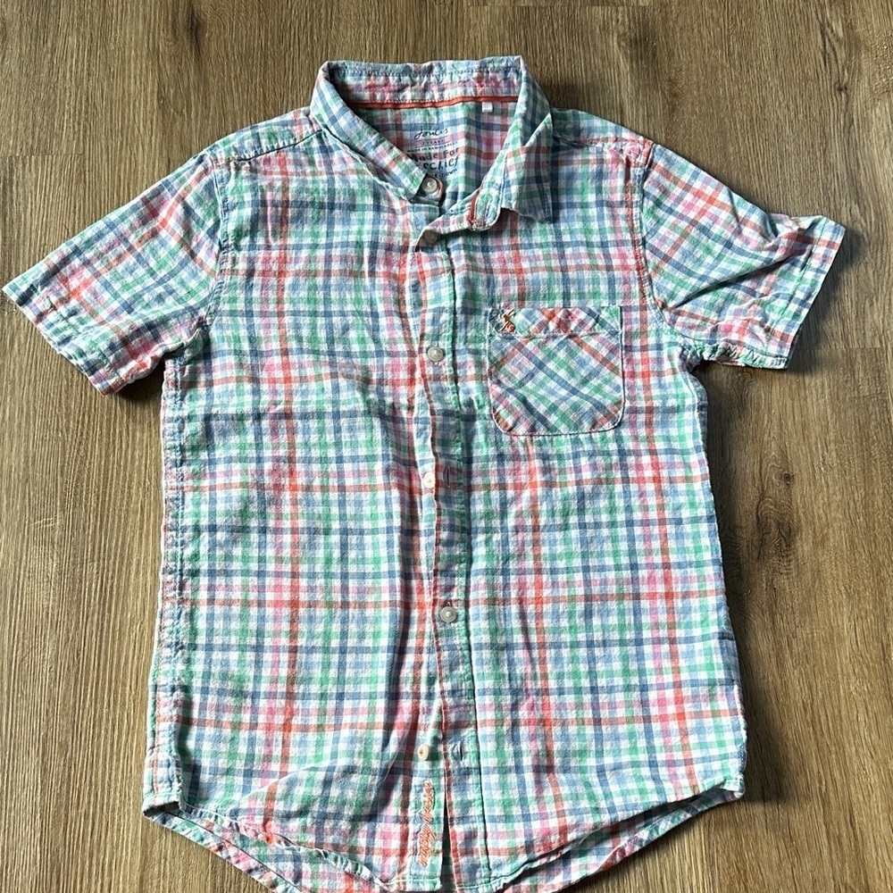 Joules Multicolor Plaid Button Down Shirt